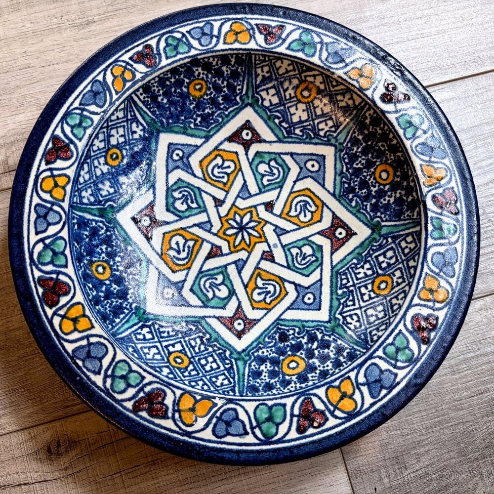 Moroccan Hand Painted Plate | Made in Fez 10"
